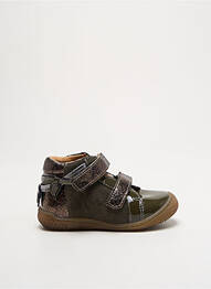 Adidași material neted vârf rotund verde BABYBOTTE fată
