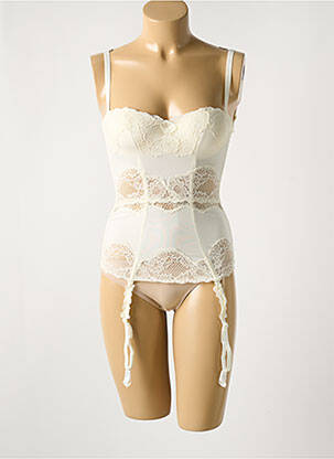Corset ușoară și transparentă alb COTTON CLUB femeie