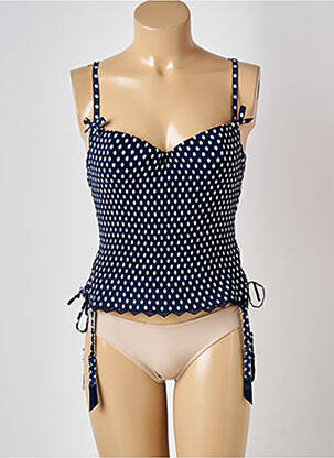 Corset top sutien modelat albastru RAVAGE femeie
