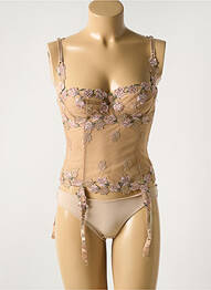 Corset sutien balconet cu decolteu înalt maro COTTON CLUB femme