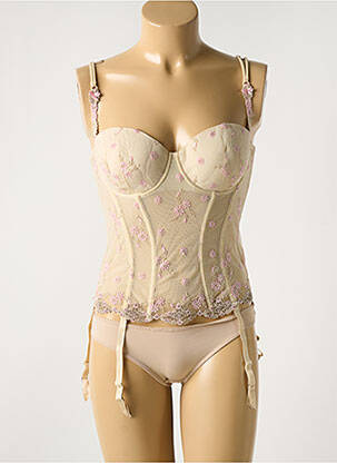 Corset țesătură tulle bej COTTON CLUB femeie