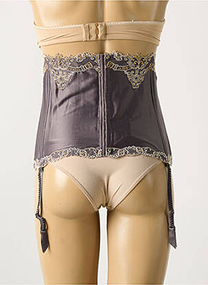 Corset/jartieră efect material satinat gri LISE CHARMEL femeie