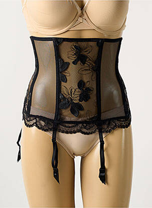 Corset/jartieră ușoară și transparentă negru LISE CHARMEL femeie