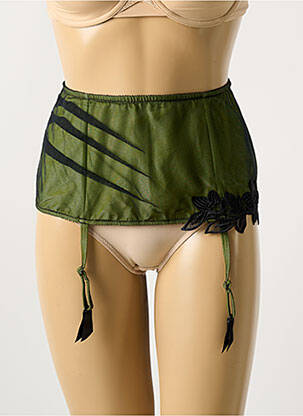 Corset/jartieră țesătură tulle verde RAVAGE femeie