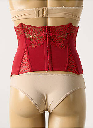 Corset/jartieră efect material satinat roșu COTTON CLUB femeie