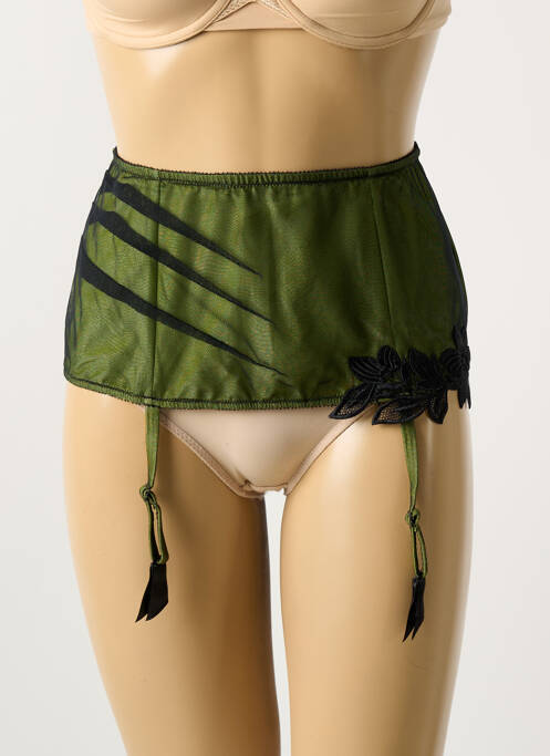 Corset/jartieră țesătură tulle verde RAVAGE femme