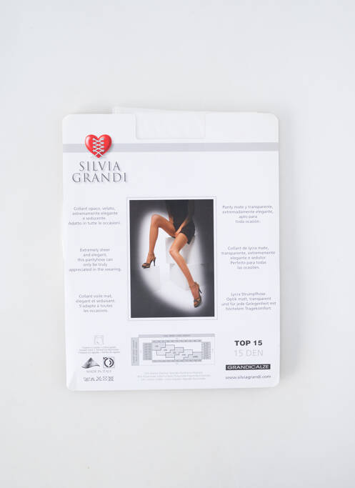 Colanți elasticitate alb SILVIA GRANDI femme