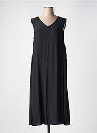 Rochie midi țesătură crep fără mâneci negru CECIL femme