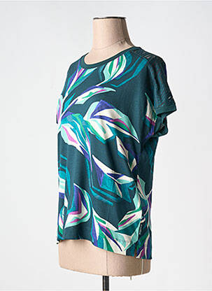 Tricou elasticitate mâneci scurte verde CECIL femeie