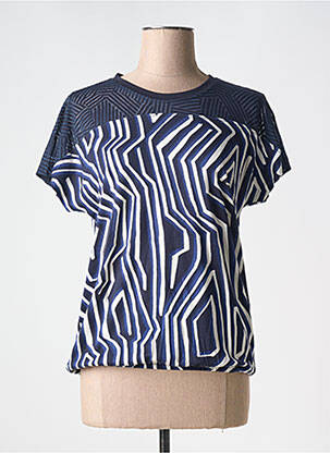 Tricou elasticitate mâneci scurte albastru CECIL femeie