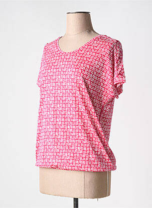 Tricou imprimeu fantezie mâneci scurte roz CECIL femeie