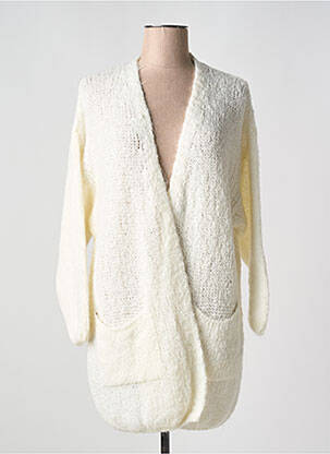 Vestă cu mâneci lungi alb BLEU MARIN femeie