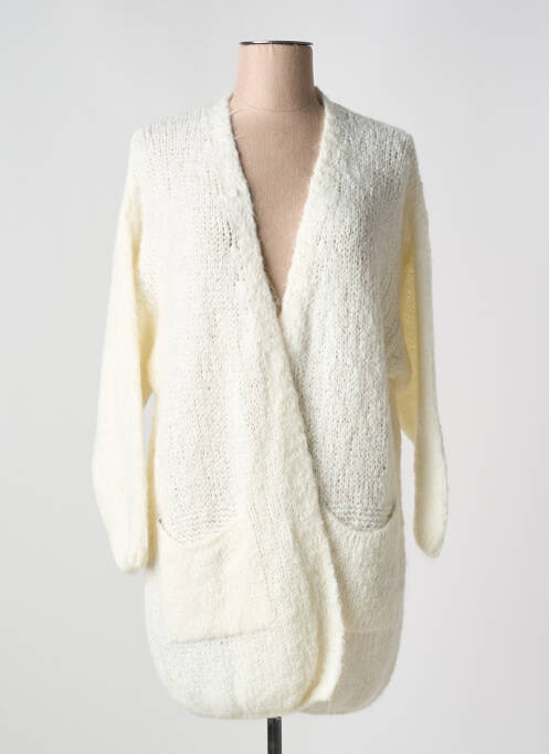 Vestă cu mâneci lungi alb BLEU MARIN femeie