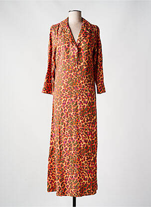 Rochie lungă mâneci lungi mâneci lungi portocaliu VILA femme