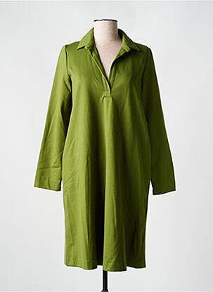Rochie midi mâneci lungi mâneci lungi verde QUATRE VINGT JOURS femeie
