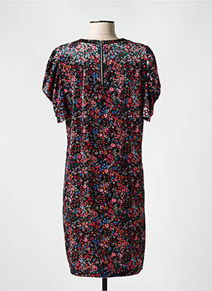 Rochie midi imprimeu fantezie mâneci scurte negru MOLLY BRACKEN femeie