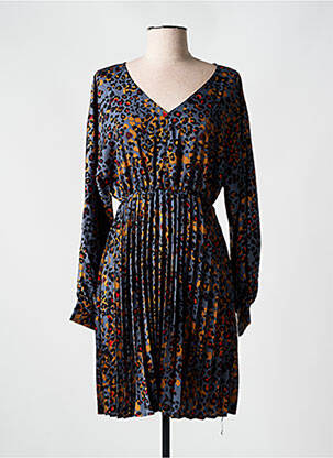 Rochie midi imprimeu fantezie mâneci lungi albastru LOLA ESPELETA femeie