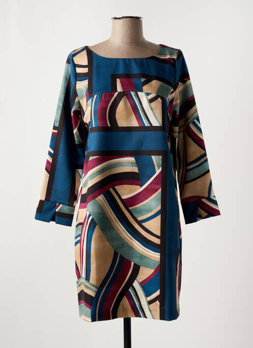 Rochie scurtă albastru QUATRE VINGT JOURS femeie