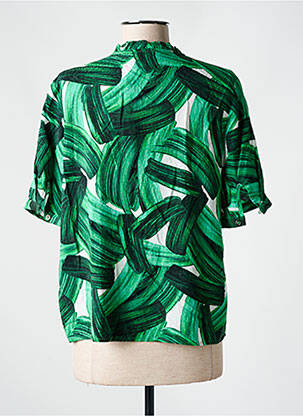 Top imprimeu fantezie mâneci scurte verde VILA femeie
