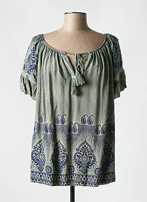 Tricou verde QUATRE VINGT JOURS femeie