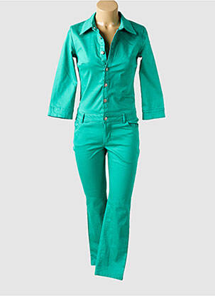 Salopetă-pantalon croială cambrată mâneci lungi verde VILA femeie