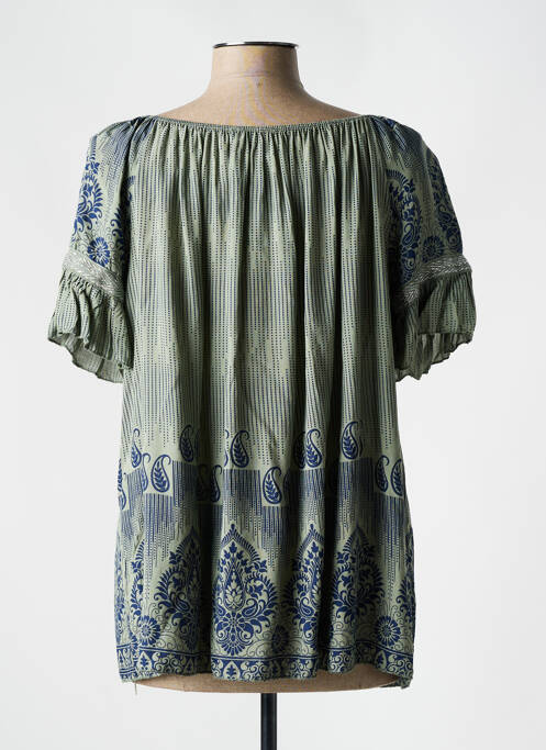 Tricou verde QUATRE VINGT JOURS femeie