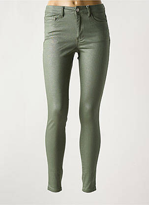 Pantalon slim buzunare verde VILA femeie
