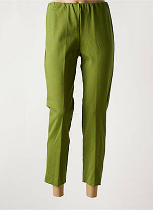 Pantalon 7/8 talie elastică verde QUATRE VINGT JOURS femeie