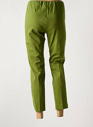 Pantalon 7/8 talie elastică verde QUATRE VINGT JOURS femeie