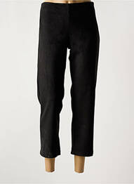 Pantalon trei sferturi croială dreaptă negru QUATRE VINGT JOURS femme