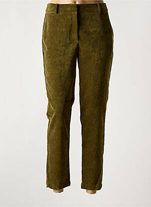 Pantalon 7/8 închidere cu fermoar sub clapetă cu cârlig verde VILA femeie