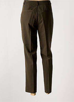 Pantalon chino țesătură poplin talie înaltă verde KAFFE femeie