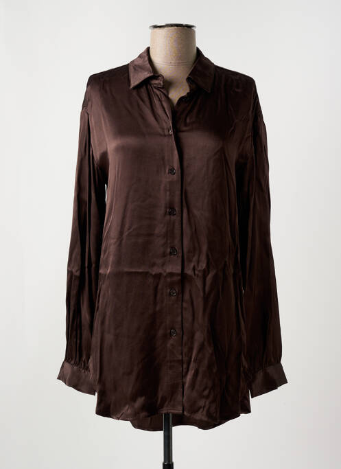 Tunică mâneci lungi maro KAFFE femeie