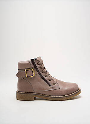 Botine/ghete material neted toc plat până la 3 cm bej ELUE PAR NOUS femeie