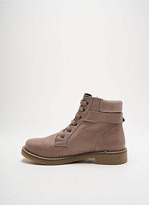 Botine/ghete material neted toc plat până la 3 cm bej ELUE PAR NOUS femeie