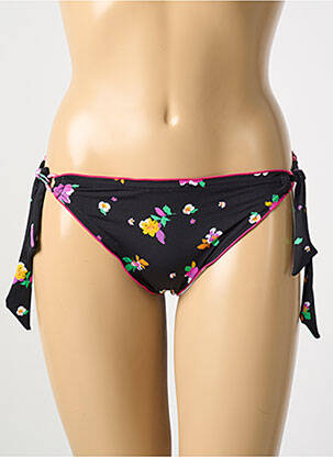Chiloți de baie imprimeu floral bikini negru BANANA MOON femeie