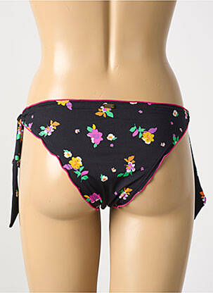 Chiloți de baie imprimeu floral bikini negru BANANA MOON femeie