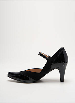Pantofi cu toc nubuc toc de 7 la 9 cm negru SWEET femeie