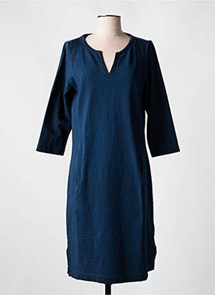 Rochie midi mâneci 3/4 mâneci 3/4 albastru SANDWICH femeie