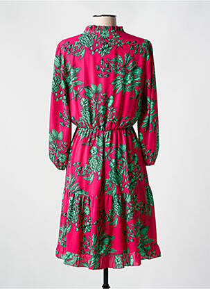 Rochie scurtă croială fluidă mâneci lungi roz BATIDA femeie