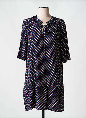 Rochie scurtă croială fluidă mâneci 3/4 albastru SO SOON femeie