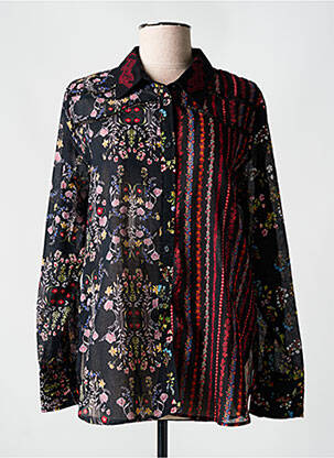 Cămașă imprimeu floral mâneci lungi negru DESIGUAL femeie