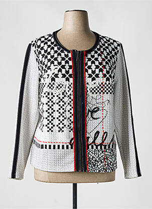 Jachete casual guler rotund negru JUST WHITE femeie