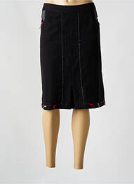 Fustă midi talie cu cleme negru JAC JAC femme