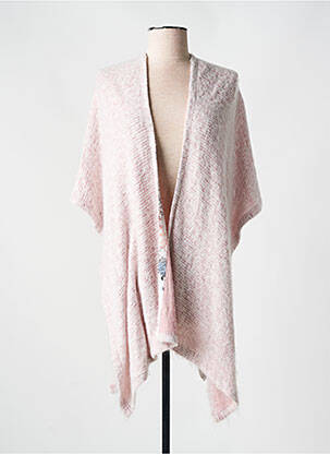 Poncho croială largă alb JUST WHITE femeie