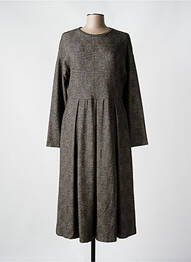 Rochie lungă mâneci lungi mâneci lungi negru NINATI femme