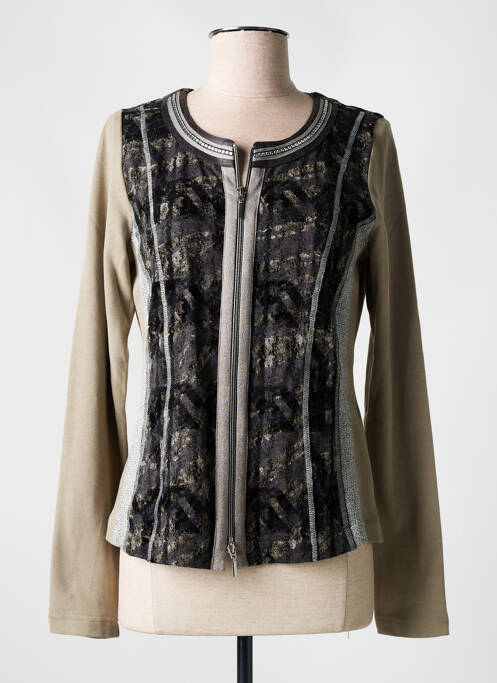 Vestă cu mâneci lungi bej JUSTWHITE femeie