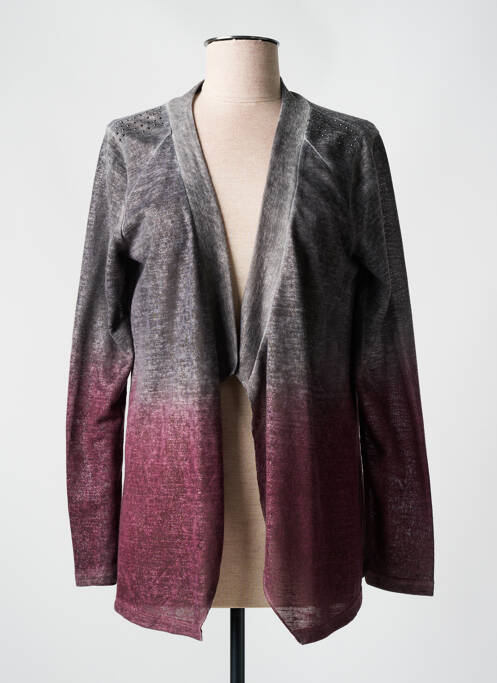 Vestă cu mâneci lungi gri HUIT SIX SEPT femeie