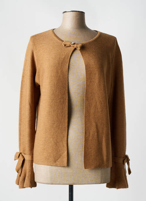 Vestă cu mâneci lungi maro TRIPODE femeie