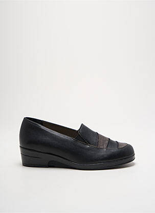 Mocasini material neted toc de 4 la 6 cm negru PEDI GIRL femeie